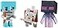 Mattel Teleporting Enderman Wolf with Bone Skeleton with Diamond Armor Mini Figure 3 Pack
