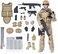 BJPEY 12 Special Forces Action Figures Soldiers Toys 16 Scale Seal