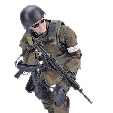 BJPEY 7Buy 12in Action Figures Toy 16 Stand Bendable Soldier Model Toy Medic