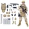 Mallya 12 American Military Soldiers Special Forces Army Man Action Figures Play SetDigital Desert Camouflage