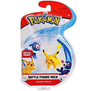 PokÃmon Pokemon 2 Inch Battle Action Figure 2Pack includes 2 Pikachu and 2 Popplio 95001