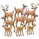RESTCLOUD Deer Figurines Cake Toppers Deer Toys Figure Small Woodland Animals Set of 9