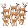 RESTCLOUD Deer Figurines Cake Toppers Deer Toys Figure Small Woodland Animals Set of 9
