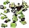 NBK Deformation Oversize Toys Robot Devastator Engineering Combiner 6 in 1 Action Figure Car Truck Model Gift for Kids Boys Green