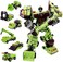 NBK Deformation Oversize Toys Robot Devastator Engineering Combiner 6 in 1 Action Figure Car Truck Model Gift for Kids Boys Green