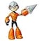 Megaman Fully Charged Deluxe Drill Man Schematics Articulated Action Figure with Spinning Drill and BreakApart Boulder Accessory Based on the new show