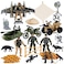 Mr.River MrRiver US Army Men Action Figures Play Set Toy Soldiers with Military Weapons Accessories for Kids Boys