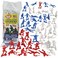 Tim Mee TimMee Plastic Army Men Red White Blue 72pc Soldier Figures Made in USA