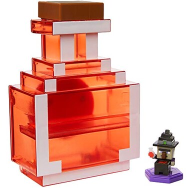 Mattel Minecraft Carry Along Potion Plus Exclusive Mini Figure Carrying Case for Mini Figures Based on Minecraft Video Game Toys for Kids Age 6 and Up