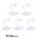 POMER Action Figure Stand 5 Pcs Transparent Assembly Action Figure Display Holder Base Model Support Stand Compatible with 6 HGRGSD Gundam 1144 Toy with Screwdriver