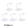 POMER Action Figure Stand 5 Pcs Transparent Assembly Action Figure Display Holder Base Model Support Stand Compatible with 6 HGRGSD Gundam 1144 Toy with Screwdriver