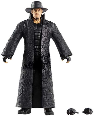 WWE Undertaker Elite Series 80 Deluxe Action Figure with Realistic Facial Detailing Iconic Ring Gear Accessories