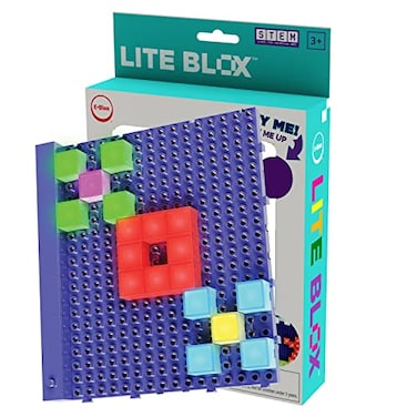 E-Blox EBlox Lite Blox STEM Builder Kit 30 Pieces Colorful LED Lights Building Blocks Toy Set Great Science Project for Kids Birthday Gift Boys Girls 3