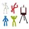 Zing Stikbots Set of 4 Clear Stikbot Poseable Action Figures and Mobile Phone Tripod Stop Motion Animation Toys Great for Kids Ages 4 and Up