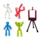 Zing Stikbots Set of 4 Clear Stikbot Poseable Action Figures and Mobile Phone Tripod Stop Motion Animation Toys Great for Kids Ages 4 and Up