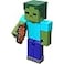 Mattel Minecraft CraftABlock Zombie Figure Authentic Pixelated VideoGame Characters Action Toy to Create Explore and Survive Collectible Gift for Fans Age 6 Years and Older