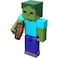 Mattel Minecraft CraftABlock Zombie Figure Authentic Pixelated VideoGame Characters Action Toy to Create Explore and Survive Collectible Gift for Fans Age 6 Years and Older
