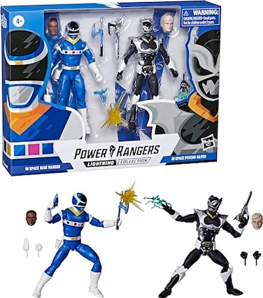 Power Rangers Lightning Collection in Space Blue Ranger Vs Silver Psycho Ranger 2Pack 6Inch Premium Collectible Action Figure Toys