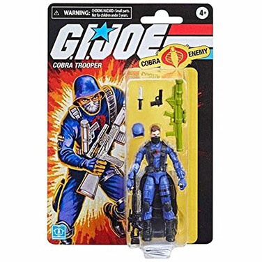 G.I. Joe GI Joe Retro Cobra Trooper Cobra Enemy 375 Inch Exclusive Action Figure