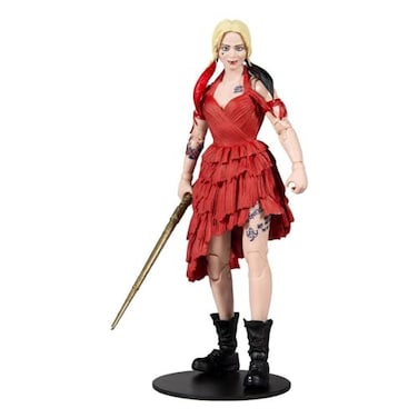 McFarlane Toys DC Multiverse Harley Quinn The Suicide Squad 7 Action Figure with BuildA King Shark Piece and Accessories