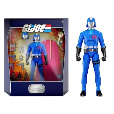 Super7 ULTIMATES GI Joe Cobra Commander 7 GI Joe Action Figure with Accessories Classic Cartoon Collectibles and Retro Toys