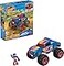 Mega Brands MEGA Hot Wheels Monster Trucks Building Toy Playset Race Ace with 69 Pieces 1 Micro Action Figure Driver Red Kids Age 5 Years