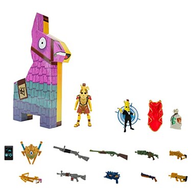 Fortnite Supply Llama Series Potassius Peels 4inch Articulated Figure with Back Bling Weapons and Sticker Multicolor FNT1004