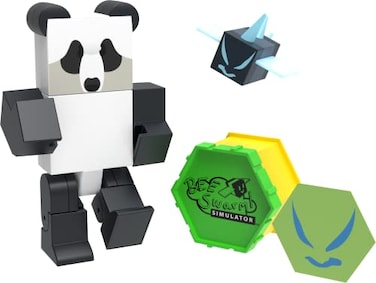 Bee Swarm Simulator Panda Bear Action Figure Pack wMystery Bee Honeycomb Case 5 Articulated Figures Bonus Items Series 1