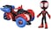 Spidey and Marvel His Amazing Friends Miles Morales SpiderMan Action Figure and TechnoRacer Vehicle for Kids Ages 3 and Up