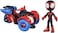 Spidey and Marvel His Amazing Friends Miles Morales SpiderMan Action Figure and TechnoRacer Vehicle for Kids Ages 3 and Up