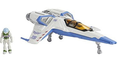 Mattel Disney and Pixar Lightyear Hyperspeed Series Mini Action Figure Toy Vehicle Set Buzz Lightyear XL15 Spaceship