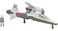 Mattel Disney Pixar Lightyear Hyperspeed Series XL02 Spaceship Buzz Lightyear Figure 67 Inch Long Vehicle 125 Inch Figure Toy 4 Years Up