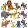 Minaso 12Pc Mini Animal Action Figures Collectible Toys for Kids Perfect for Cake Toppers Desktop Decorations
