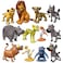 Minaso 12Pc Mini Animal Action Figures Collectible Toys for Kids Perfect for Cake Toppers Desktop Decorations