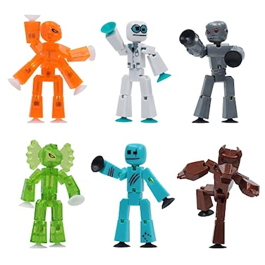 Zing Stikbot Monster Werewolf Cyborg Pack Set of 6 Stikbot Collectable Monster Action Figures Stop Motion Animation Great for Kids Ages 4 and Up