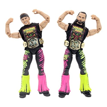 AEW All Elite Wrestling UNRIVALED 2 Pack The Young Bucks 6Inch Matt Jackson and Nick Jackson Figures with Accessories Multi