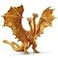 JAYKENIXO Chidorah Dragon Monster Action Figure 8 Inch Movable Joints Detailed Kaiju Creature Toy with Carry Bag for Kids Play Display Gift
