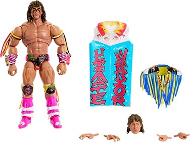 Mattel WWE Ultimate Edition Action Figure Accessories Set Warrior 6inch Collectible with 30 Articulation Points Swappable Pieces Entrance Gear