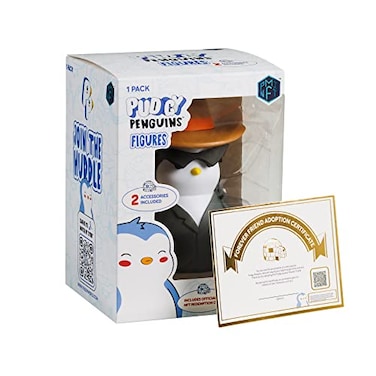 Pudgy Penguins Action Figures Cowboy Carl 5 Inch Premium Molded Figurine Toy Collectible Perfect for Your Desk Table or Nightstand