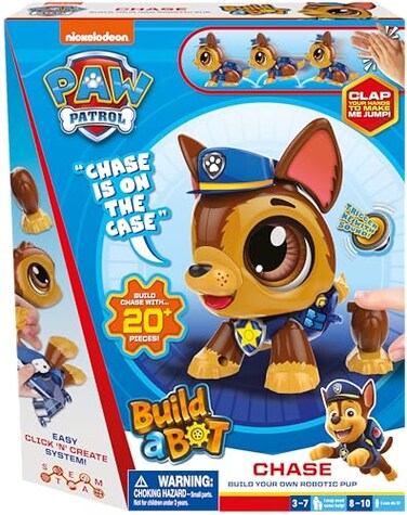 Goliath Build a Bot Paw Patrol Chase Build Your Own Robotic Pet with 20 Pieces with 1 Sticker Sheet Ages 310