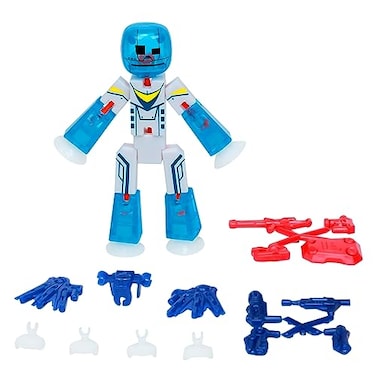 Zing StikBot tannica Action Pack Collectible Action Figures and Accessories Includes 1 Stikbot 1 Set of Accessories Stop Motion Animation Ages 4 and Up Blue Vangarden