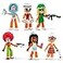 DevSeries Jailbreak Hiding in Plain Sight Multipack Six 275Inch Action Figures with Mix and Match Accessories and Exclusive Virtual Item Code