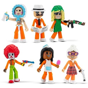 DevSeries Jailbreak Hiding in Plain Sight Multipack Six 275Inch Action Figures with Mix and Match Accessories and Exclusive Virtual Item Code