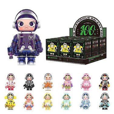 POP MART MEGA Space Molly 100 2B Blind Box Figures Random Design Box Toys for Modern Home Decor Collectible Toy Set for Desk Accessories 9PC
