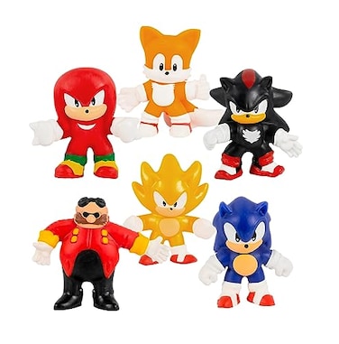 Heroes of Goo Jit Zu Minis Sonic 6 Pack Collectible Goo JIT Zu Stretchy Minis 6 Stretchy Sonic Characters