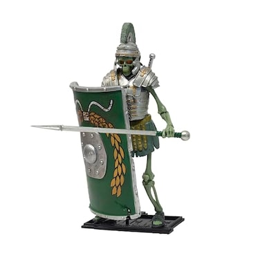 Boss Fight Studio Epic HACKS Eterno Guardian Skeleton Action Figure Highly Articulated Collectible Figurine with Accessories Including Shield Spear Helmet Armor Sword and Stand 112