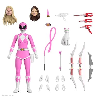 Super7 ULTIMATES Mighty Morphin Power Rangers Pink Ranger 7 Power Rangers Action Figure with Accessories Classic TV Show Collectibles