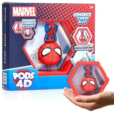WOW! PODS Wow PODS 4D Marvel Spiderman Unique Connectable Collectable Bobblehead Figure WallShelf Display Spiderman Figure Spider Man Toys SpiderMan Action Figures Marvel ToysGift