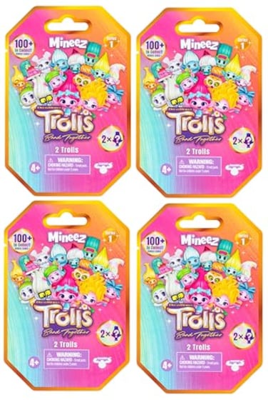 DREAMWORKS TROLLS Band Together Mineez 15 Inch Collectible Figures 4 Bundle Packs Get 8 Figures 100 to Collect