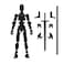 MerryXD T13 3D Action FigureAssembly Completed Dummy Nova Titan Lucky 13 Action Figure 3D Printed MultiJointed Movable Toy Black